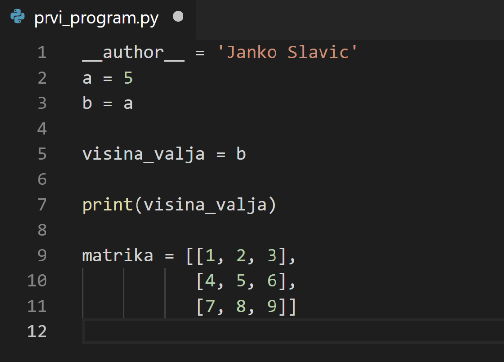 First program